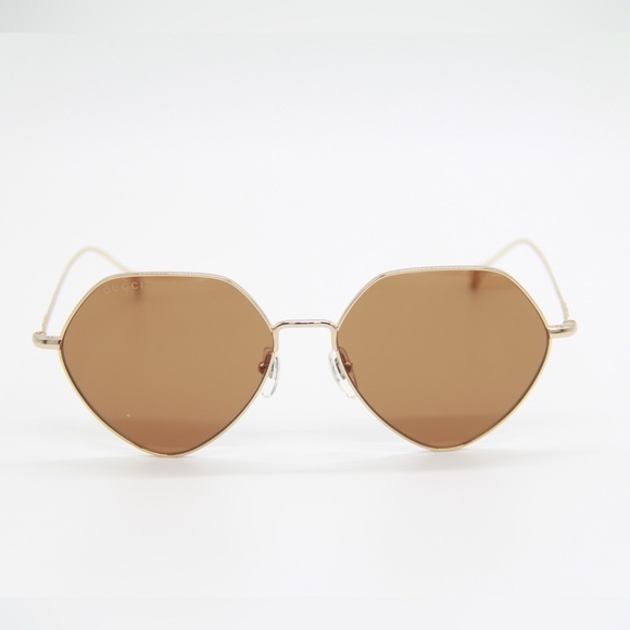 NEW GUCCI GG1182S 002 GOLD BROWN WOMEN SUNGLASSES GUCCI - Picture 4 of 15